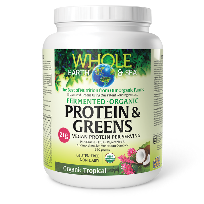 Whole Earth & Sea® Fermented Organic Protein & Greens  660 g Powder Organic Tropical