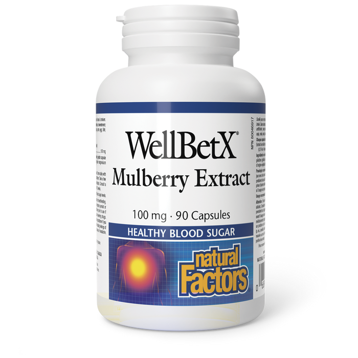 Natural Factors WellBetX® Mulberry Extract 100 mg 90 Capsules