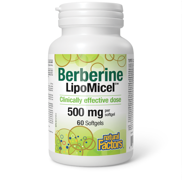 Natural Factors Berberine LipoMicel® 500 mg 60 Softgels