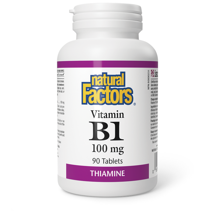 Natural Factors Vitamin B1 100 mg 90 Tablets