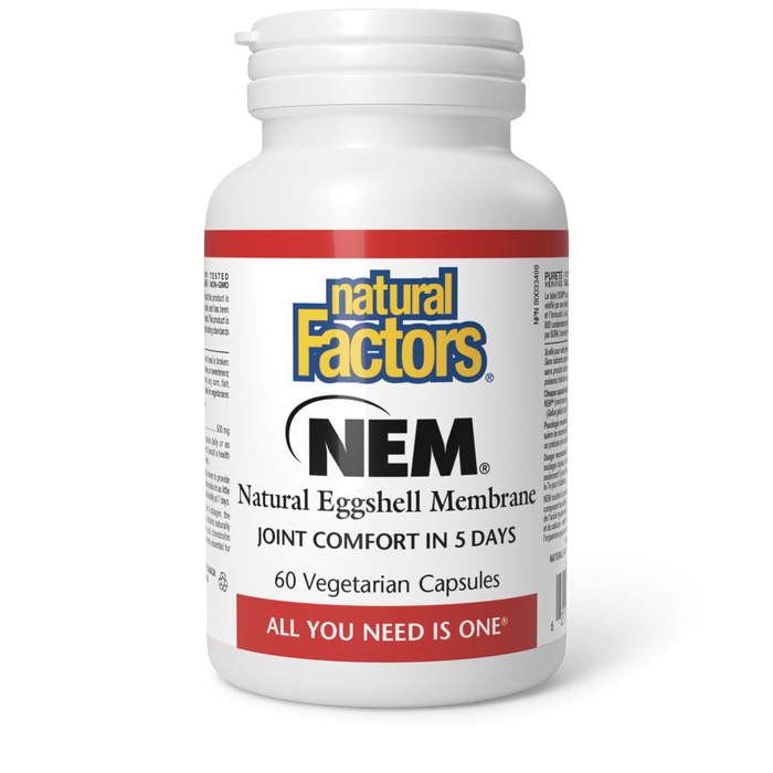 Natural Factors NEM® Natural Eggshell Membrane 500 mg 60 Capsules