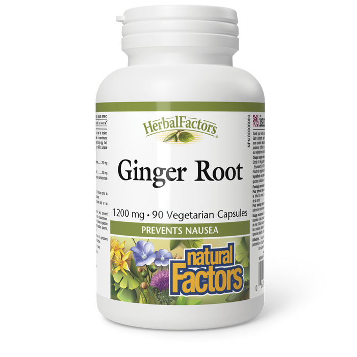 Natural Factors Ginger Root 1200 mg 90 Vegetarian Capsules