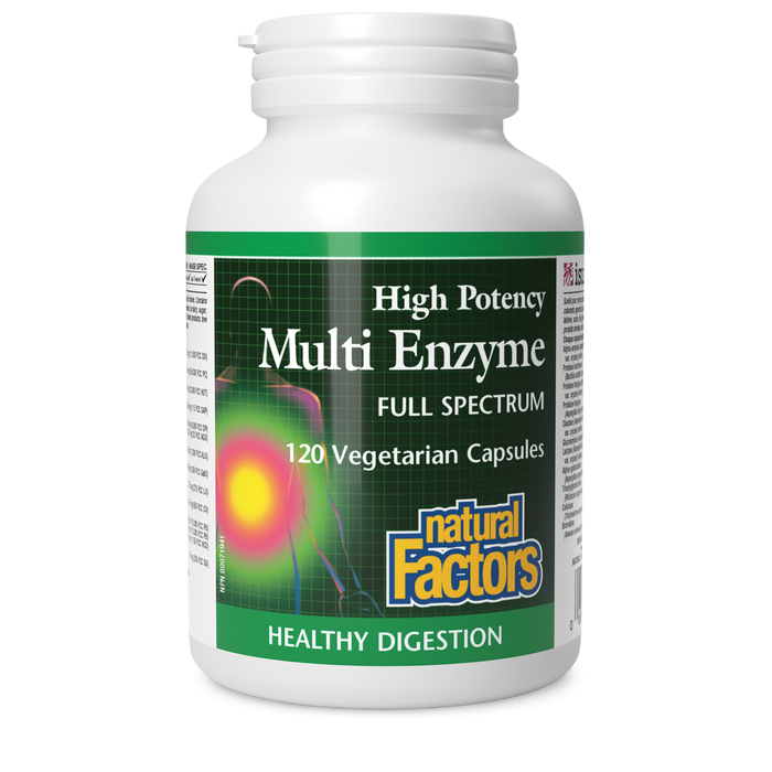 Natural Factors Multi Enzyme High Potency Full Spectrum  120 Vegetarian Capsules