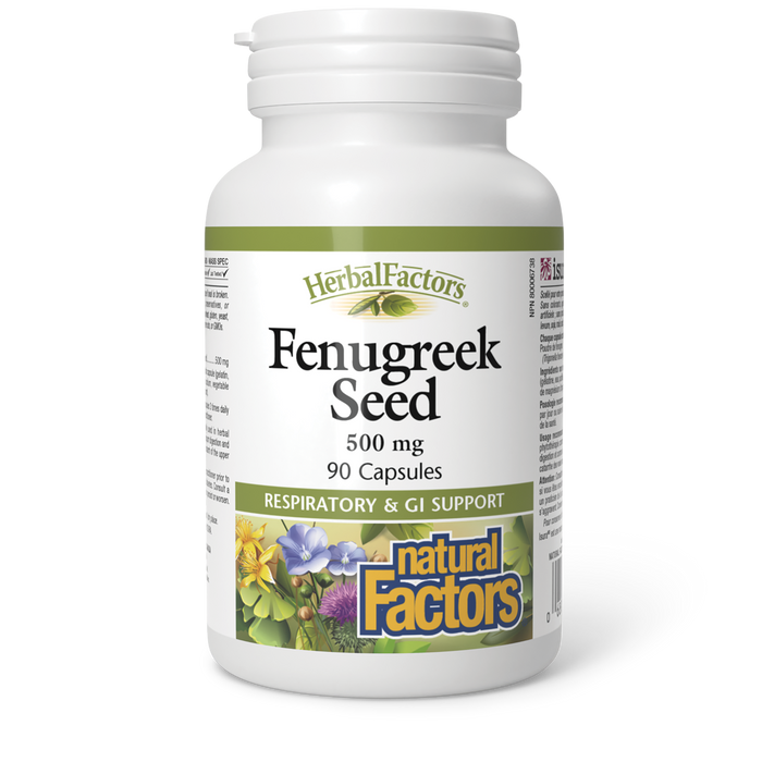 Natural Factors Fenugreek Seed 500 mg 90 Capsules