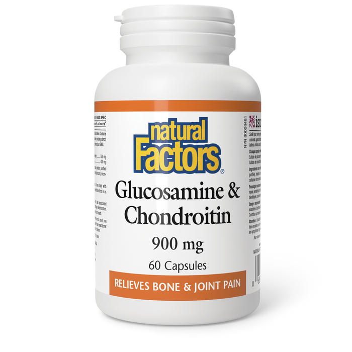 Natural Factors Glucosamine & Chondroitin Sulfate 900 mg 60 Capsules