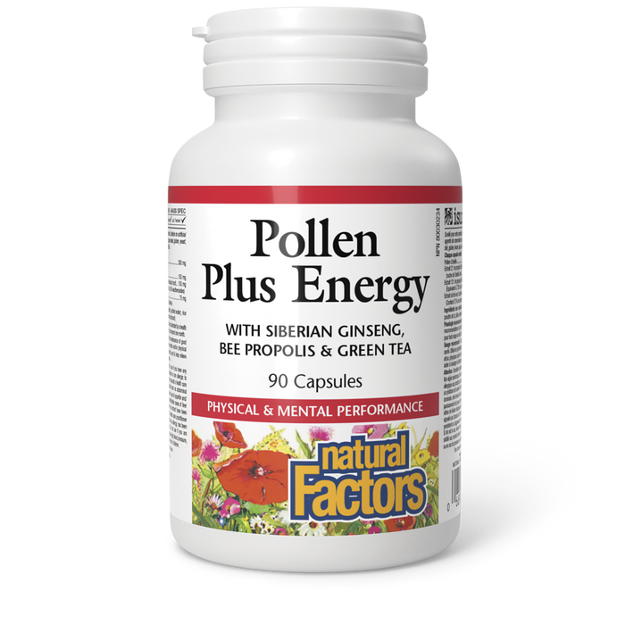 Natural Factors Pollen Plus Energy  90 Capsules