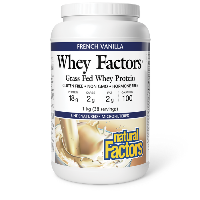 Natural Factors Whey Factors®  1 kg Powder French Vanilla