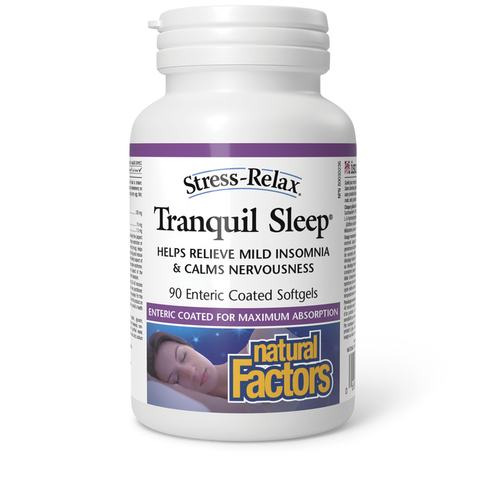 Natural Factors Tranquil Sleep  90 Enteric Coated Softgels