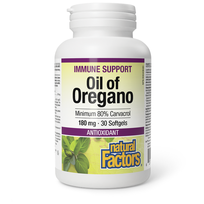 Natural Factors Oil of Oregano  180 mg 30 Softgels