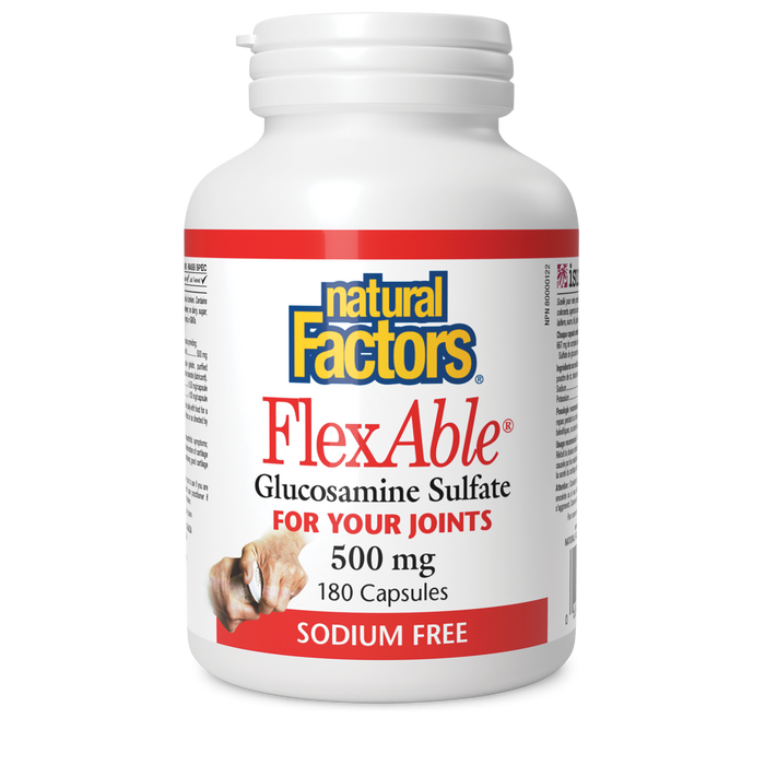 Natural Factors FlexAble® Glucosamine Sulfate 500 mg 180 Capsules