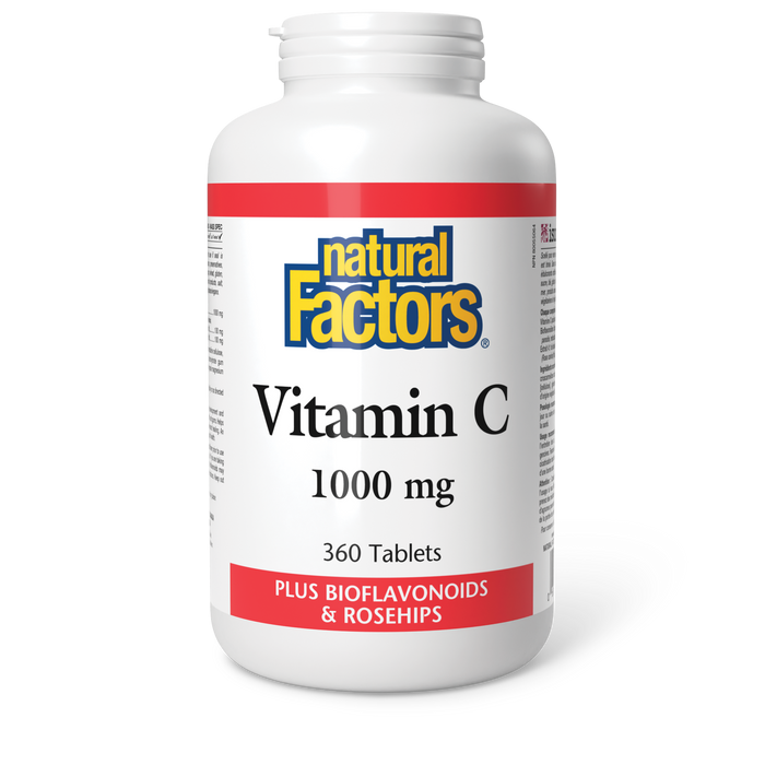 Natural Factors Vitamin C  plus Bioflavonoids & Rosehips  1000 mg 360 Tablets