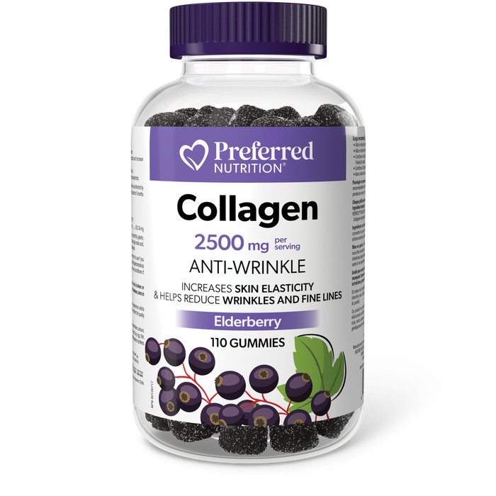 Preferred Nutrition Collagen 2500 mg 110 Gummies Elderberry