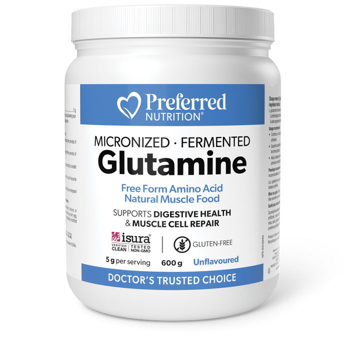 Preferred Nutrition Micronized Fermented Glutamine 5 g 600 g Powder Unflavoured