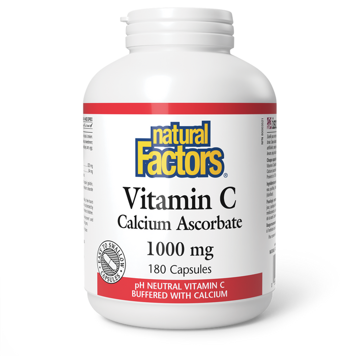 Natural Factors Vitamin C Calcium Ascorbate 1000 mg 180 Capsules