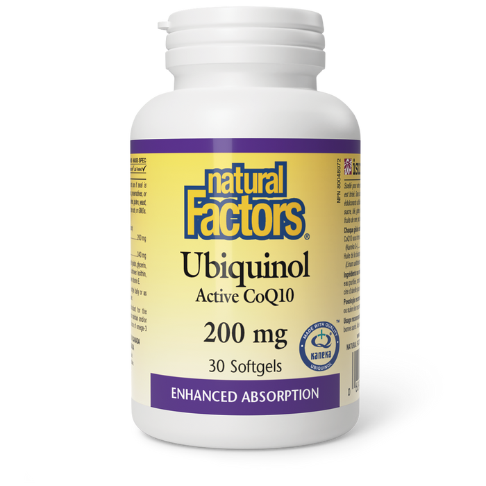 Natural Factors Ubiquinol Active CoQ10 200 mg 30 Softgels