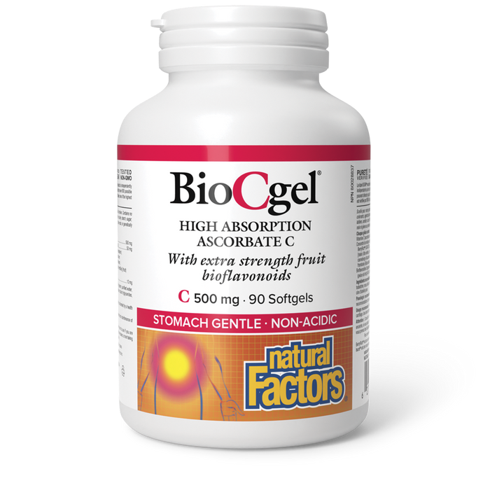 Natural Factors BioCgel High Absorption Ascorbate C 500 mg 90 Softgels