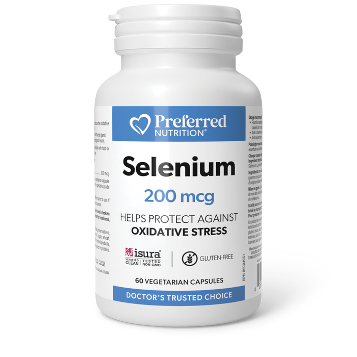 Preferred Nutrition Selenium 200 mcg 60 Vegetarian Capsules