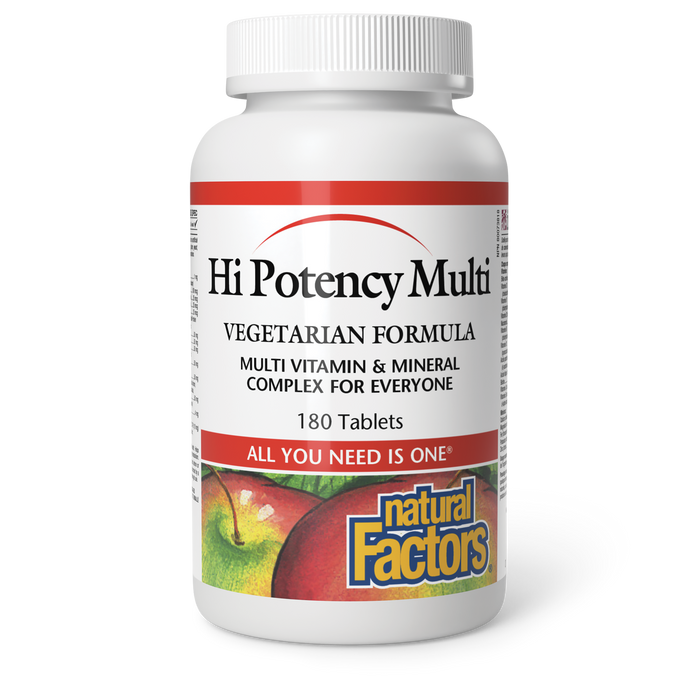 Natural Factors Hi Potency Multi Vegetarian Formula  180 Tablets