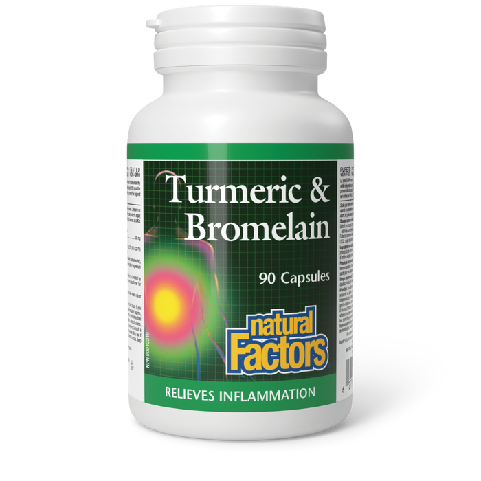 Natural Factors Turmeric & Bromelain  90 Capsules