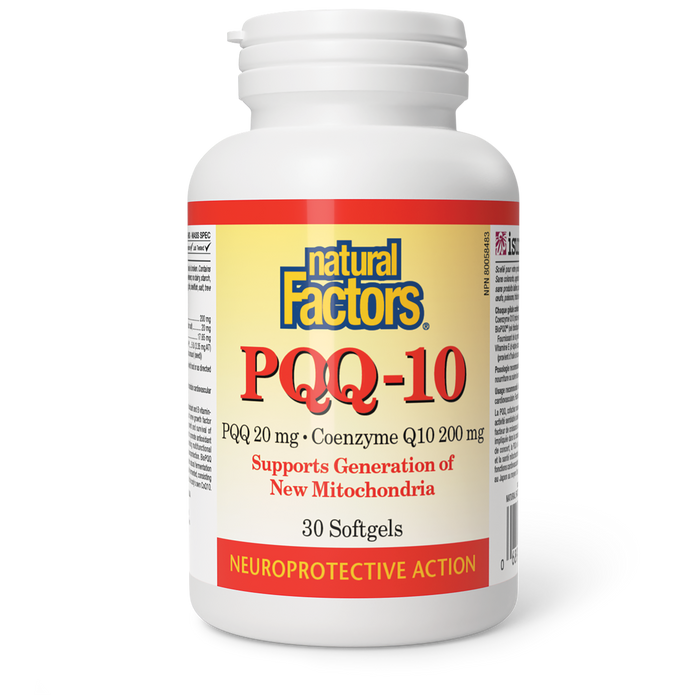 Natural Factors PQQ-10 PQQ 20 mg · Coenzyme Q10 200 mg 30 Softgels