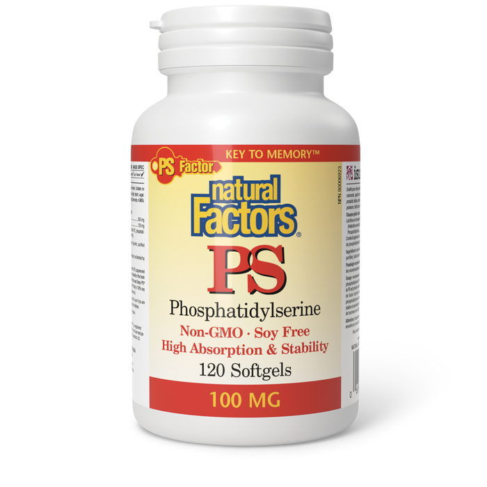 Natural Factors PS Phosphatidylserine 100 mg 120 Softgels