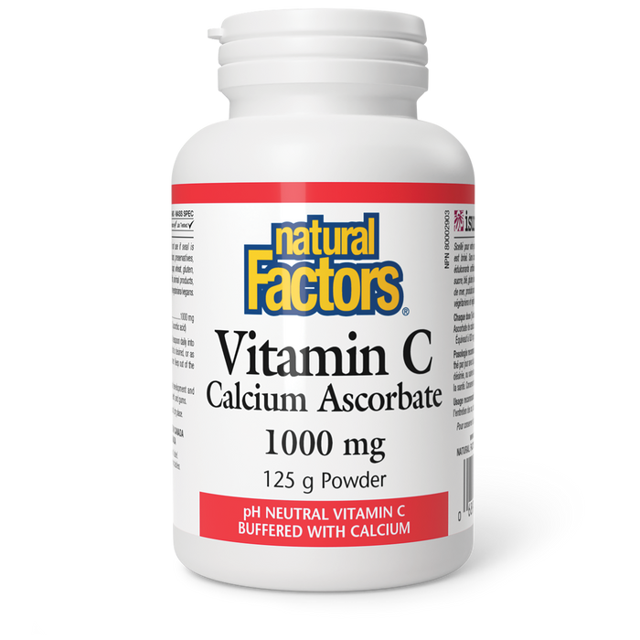 Natural Factors Vitamin C Calcium Ascorbate Powder  1000 mg 125 g Powder