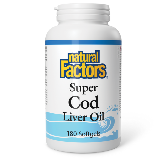 Natural Factors Super Cod Liver Oil  180 Softgels