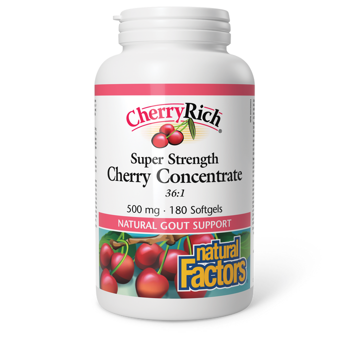 Natural Factors CherryRich® Super Strength Cherry Concentrate 500 mg 180 Softgels