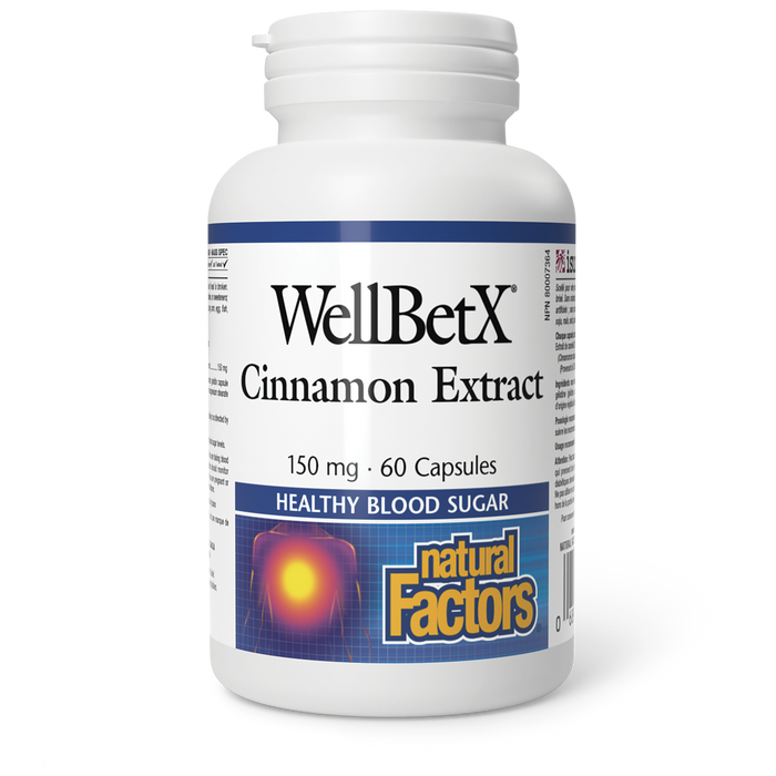 Natural Factors WellBetX® Cinnamon Extract 150 mg 60 Capsules