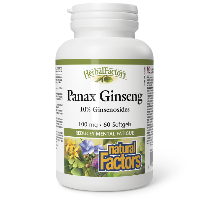 Natural Factors Panax Ginseng 100 mg 60 Softgels