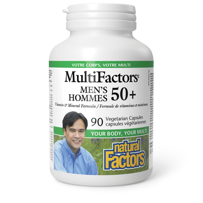 Natural Factors Men's 50+ MultiFactors®  90 Vegetarian Capsules