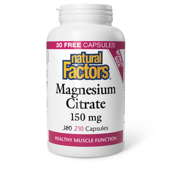 Natural Factors Magnesium Citrate 150 mg 210 Capsules