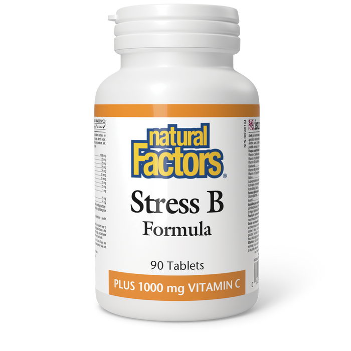 Natural Factors Stress B Formula Plus 1000 mg Vitamin C  90 Tablets