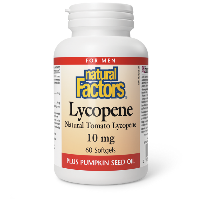 Natural Factors Lycopene 10 mg 60 Softgels