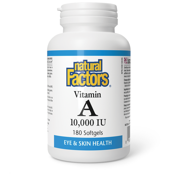 Natural Factors Vitamin A 10,000 IU 180 Softgels