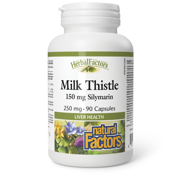 Natural Factors Milk Thistle 150 mg Silymarin 250 mg 90 Capsules