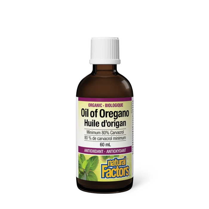 Natural Factors Organic Oil of Oregano  60 mL Liquid